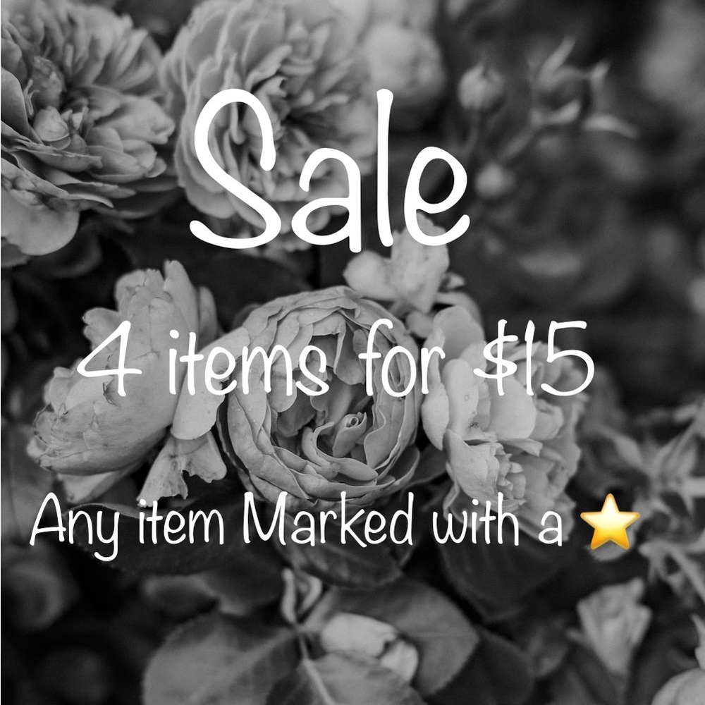 ⭐️4/$15 SALE Bundle and SAVE!!